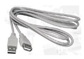 Шнур USB A-USB А 2,0 м штекер-гнездо; Сигнал