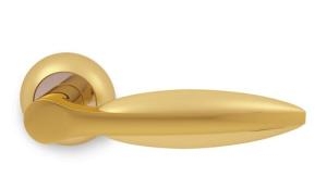 Ручка дверная раздельная Navi SG/GP матовое золото; Palladium