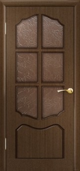 Полотно дверное Walsta Классика орех ДО 700мм стекло бронза