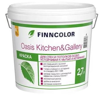 Краска В/Д для обоев и стен Oasis Wallpaper глубокоматовая А 2,7 л; FINNCOLOR