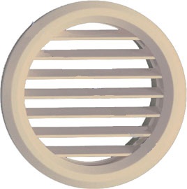 Решетка вентиляционная d 50/2 мм круглая бежевая п/с, МВ 50/2 бВ