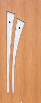 Полотно дверное Лагуна миланский орех ПОФ 700мм стекло с фьюзингом