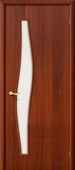 Полотно дверное Волна итальянский орех ПОФ 900мм стекло с фьюзингом