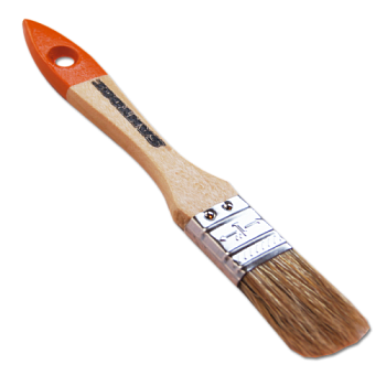 Кисть плоская Лайт нат щетина деревянная ручка 25 мм; SANTOOL, 010109-010