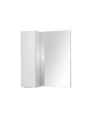 Зеркало-шкаф для ванной комнаты Falesia 50 белый глянец универсальный; Leman