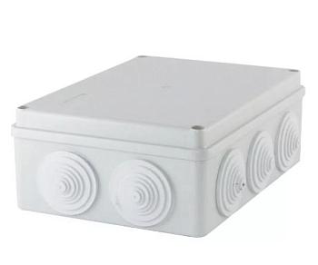 Распаячная коробка 190х140х120 мм ОП крышка IP 44 10 гермовводов инд штрихкод; TDM, SQ1401-1245