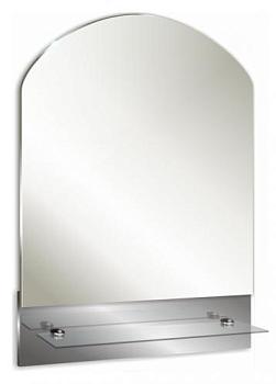 Зеркало Амели для ванной комнаты прямоугольное 390х585 мм с полкой; 00000013