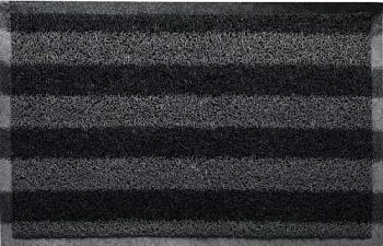 Коврик придверный пористный Home 40х60 черно-серые полосы; VORTEX