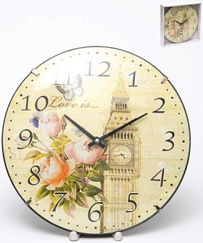 Часы настенные 25,1 см круглые Home art; 152-38005