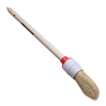 Кисть круглая №2 деревянная ручка 20 мм; SANTOOL, 010115-002