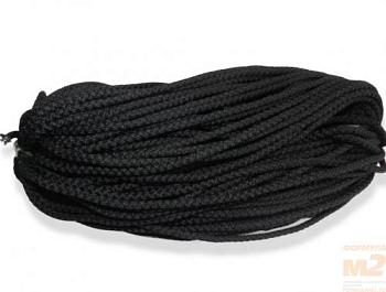 Шнур плетеный ПЭ 35 мм 16-пряд черный 30 м; 140354