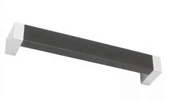 Ручка мебельная С8 L-128 мм металлик-чёрный