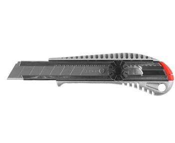 Нож технический с выдвижным лезвием 18 мм металлический корпус; ЗУБР, 09172