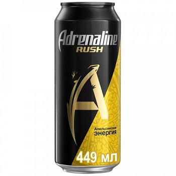 Напиток энергетический Adrenaline 0,5 л Джуси Апельсин ж/б