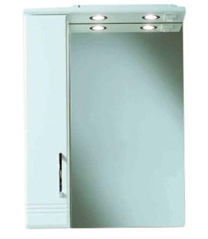 Зеркало-шкаф для ванной комнаты Онда левое белый глянец, ЛДСП 79,8х59,6х17,2см с подсветкой; Aquaton