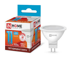 Лампа светодиодная LED JCDR VC 11Вт 230В GU5.3 4000К 820Лм; IN HOME, 4690612020358