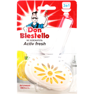 Освежитель-очиститель для унитаза  DonBlestello 40г подвеска Сочный Лимон