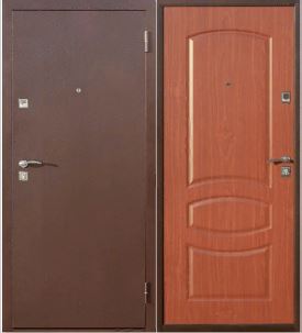 Дверь металлическая Стройгост 7-2 960х2050мм R 1,0 мм антик медь/итальянский орех