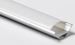 Профиль LED 16х16х1000 мм угловой встраиваемый матовый экран 2 заглушки; IMEX, ALP.590.80-1