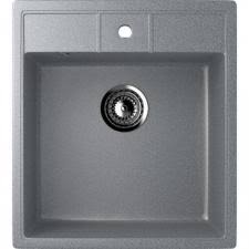 Мойка кухонная врезная иск камень 420х480 мм GranFest-ECO-17 квадрат тёмно серый