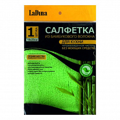 Салфетка для уборки бамбук 1 шт/18х23 см Ladina универсальная; 200023