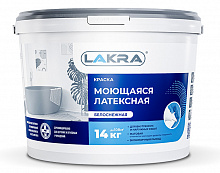 Краска В/Д для стен и потолков Лакра латексная моющаяся 14кг; 0007519 8306484