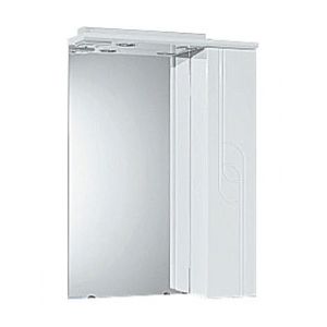 Зеркало-шкаф для ванной комнаты Панда 50 правое белый, ЛДСП, 80х50х17,2 см с подсветкой; Aquaton, 74