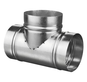Тройник d 100 мм стальной оцинкованный, ТМ 100Ц