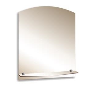 Зеркало для ванной комнаты прямоугольно-фигурное настенное 500х580 мм с полкой Шанс