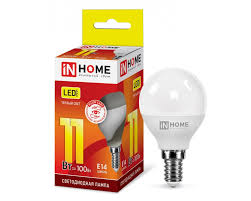 Лампа светодиодная LED ШАР VC 11Вт 230В Е14 3000К 820Лм; IN HOME, 4690612020587