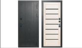 Дверь металлическая термо AXELDOORS BASIC 960х2050мм R 1,2мм черное серебро антик/лиственница
