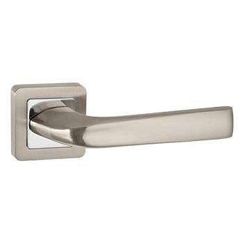 Ручка дверная раздельная Saturn QR SN/CP-3 матовый никель/хром; Punto