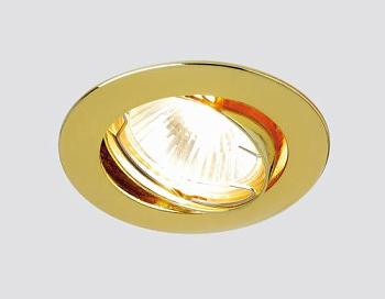 Светильник точечный MR16 GU5.3 50Вт золото; Ambrella, 104S GD