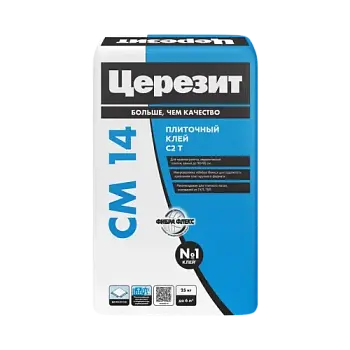 Клей для керамической плитки и керамогранита CM14 25 кг/48; Церезит