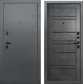 Дверь металлическая Бункер Дуэт 860х2050мм R 1,2 мм букле темный/бетон графит