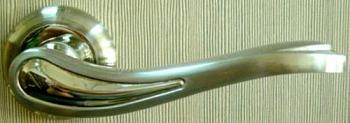 Ручка дверная раздельная Клементина никель матовый/никель блестящий; DH 208-04 SN/NP