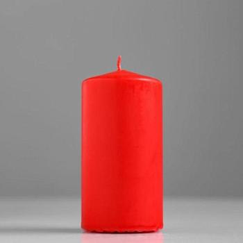 Свеча цилиндр 5х10 см красная лакированная; С-Л, 690755