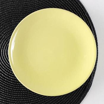 Тарелка десертная 19 см желтый Пастель, Доляна; С-М, 5046398
