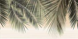 Декор Del Mare Ветки пальмы на белом зелёная 24,9х50х0,75 см; Урал-Керамика, DWU09DLM001