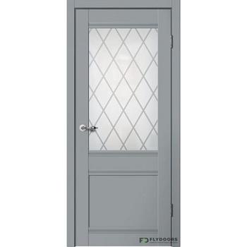 Полотно дверное Fly Doors CLASSIC С1 эмалит серый ПО 600мм; Сибирь Профиль