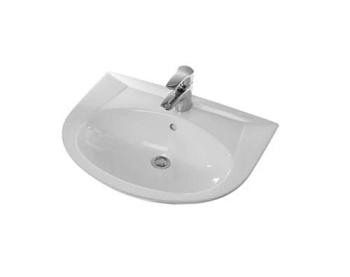 Раковина Classic Luxe 65 см белая круглая подвесная к пьедесталу; Sanita Luxe