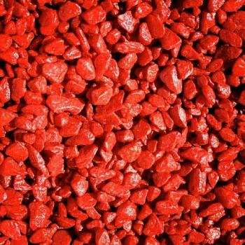 Щебень декоративный 20 кг фракция 5-15 мм цветной красный