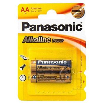 Батарейка щелочная Panasonic Alkaline LR6 (AA) 1,5В  бл/2