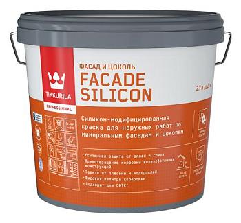 Краска В/Д для фасадов и цоколей Facade Silicon С 2,7 л; TIKKURILA