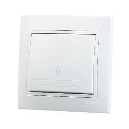 Переключатель Mira с/у белый 1-кл; Lezard, 701-0202-105