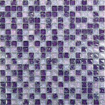 Мозаика стеклянная STRIKE LILA 15х15х8х300х30