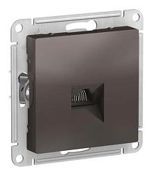 Розетка компьютерная Atlas Design 1-ая RJ45 мокко; Schneider Electric, ATN000683