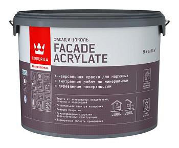 Краска В/Д для фасадов и интерьеров Facade Acrylate А 9 л; TIKKURILA