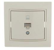 Lezard Mira Розетка комп. 1-м СП RJ-45 крем/крем. 701-0303-139