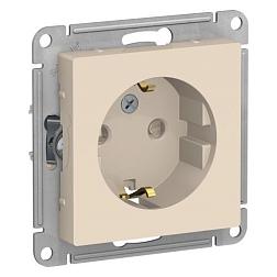 Розетка 1-м с/у ATLAS DESIGN с/з защ. шторки 16А бел. Schneider Electric, ATN000145